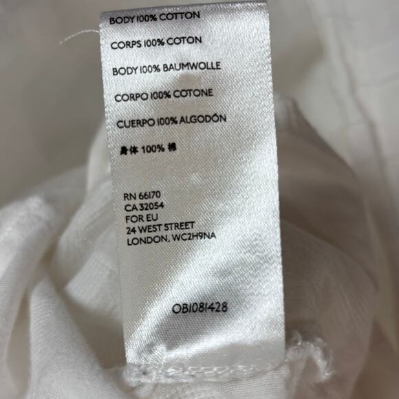 Maeve Anthropologie White Roberta Textured Henley Tunic Size Small - Picture 8 of 8